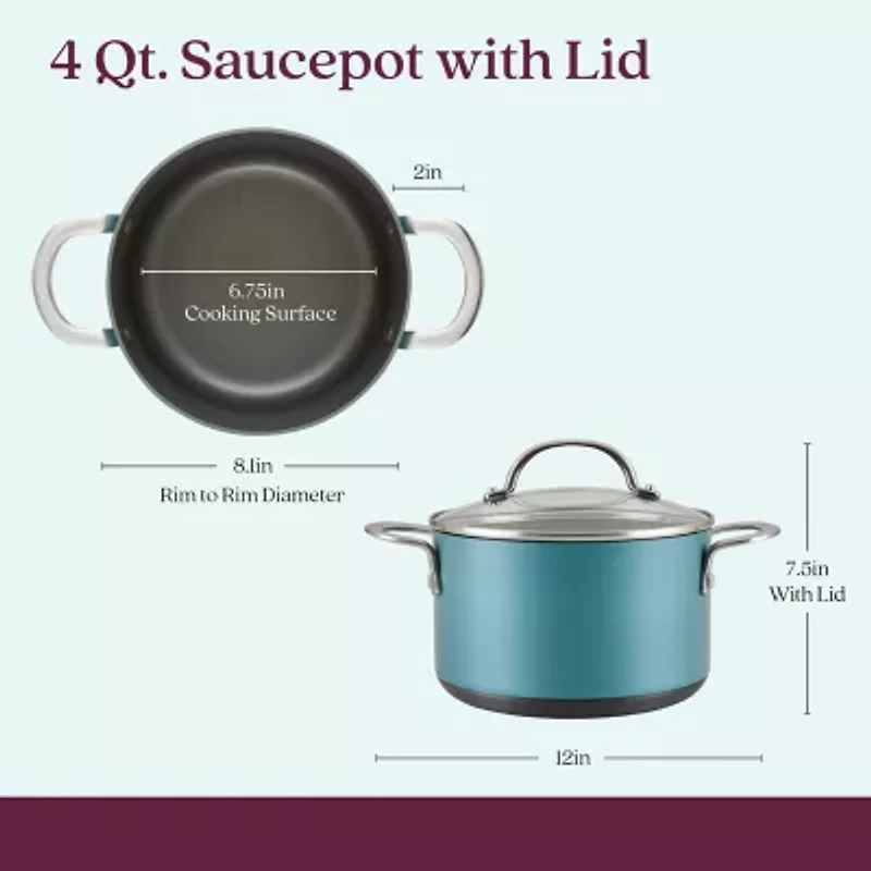 Anolon Achieve Hard Anodized 4-qt. Saucepot with Lid