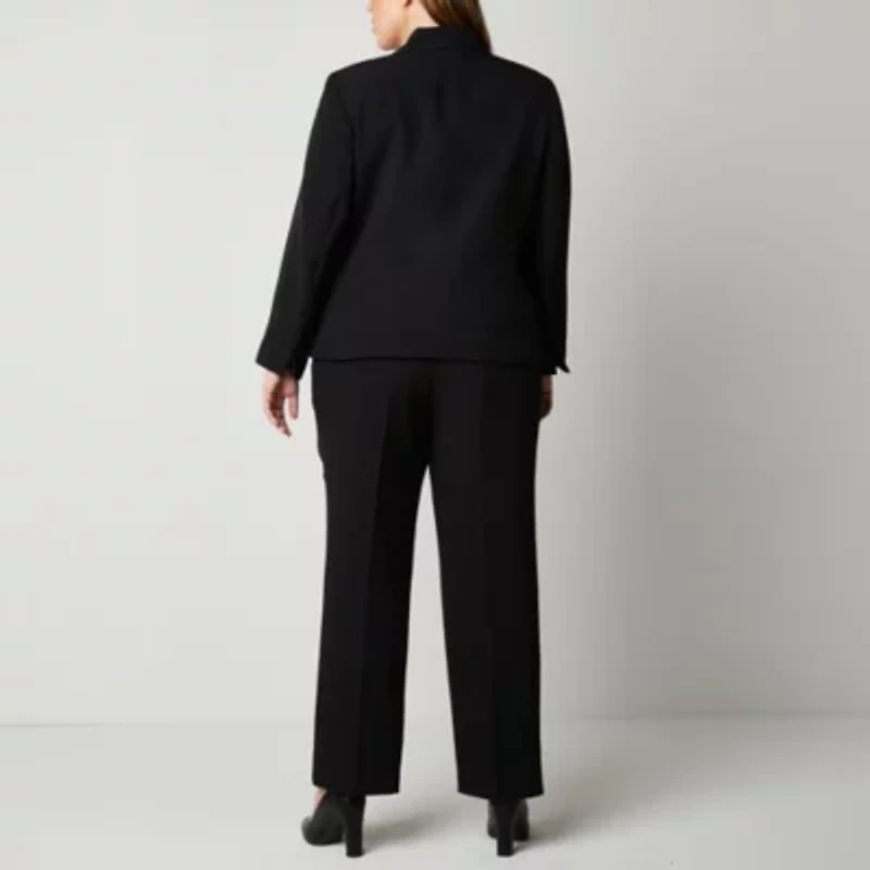 Le Suit Straight Leg Womens-Plus 2-pc. Pant