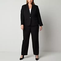 Le Suit Straight Leg Womens-Plus 2-pc. Pant