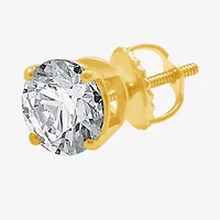 (F / SI1-SI2) Ever Star 1 1/2 CT. T.W. Lab Grown White Diamond 14K Gold 4.4mm Single Earring