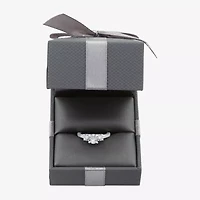 Love Lives Forever (H-I / Si1-Si2) Womens 1 1/2 CT. T.W. Lab Grown White Diamond 10K Gold Round 3-Stone Engagement Ring