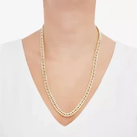 Mens 14K Gold 24 Inch Curb Chain Necklace