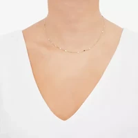 Womens 14K Gold 18 Inch Cable Chain Necklace