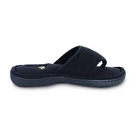 Isotoner Seersucker Thong Womens Round Slip-On Shoe