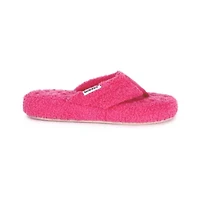 Isotoner Joey Soft Pile Thong Womens Round Slip-On Shoe