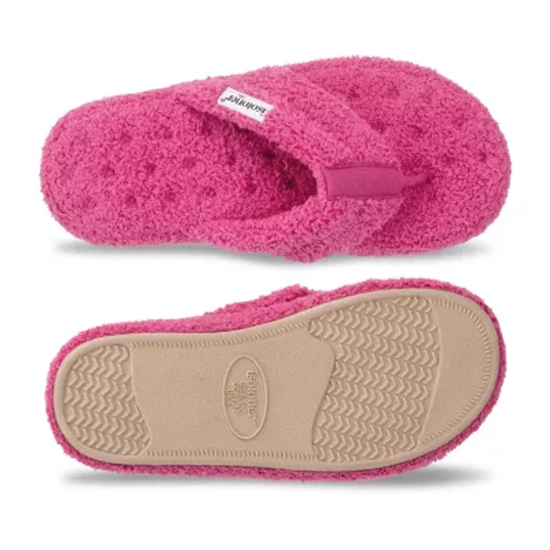 Isotoner Joey Soft Pile Thong Womens Round Slip-On Shoe