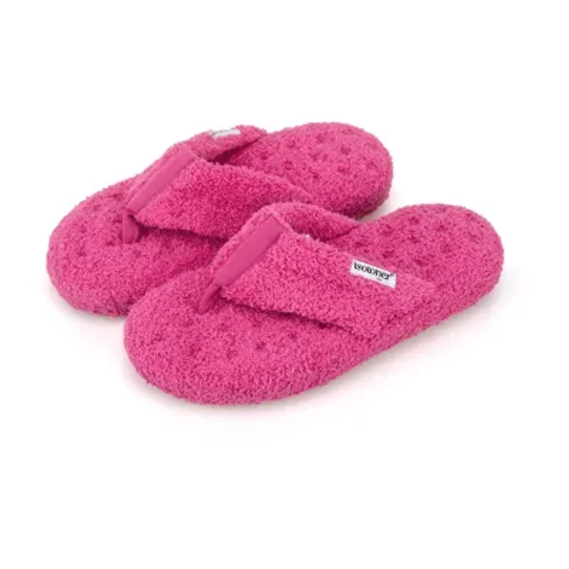 Isotoner Joey Soft Pile Thong Womens Round Slip-On Shoe