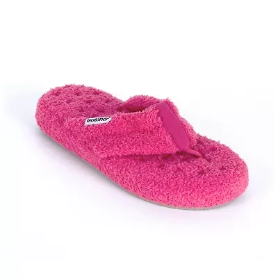 Isotoner Joey Soft Pile Thong Womens Round Slip-On Shoe