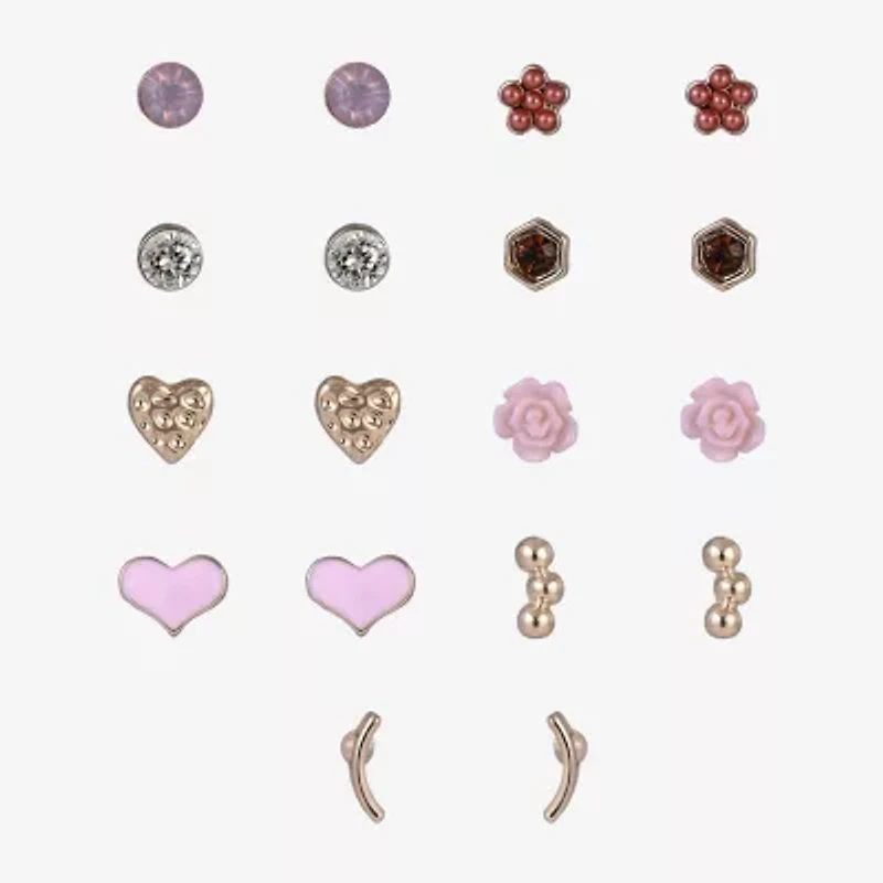 Arizona Womens 9 Pair Earring Set