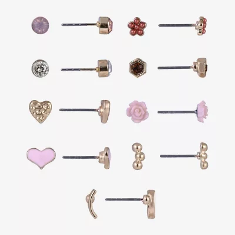 Arizona Womens 9 Pair Earring Set