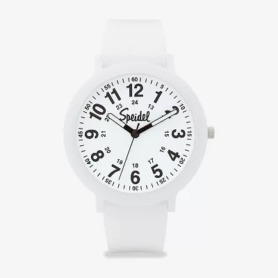 Speidel Color Pop Unisex Adult White Strap Watch 60910006