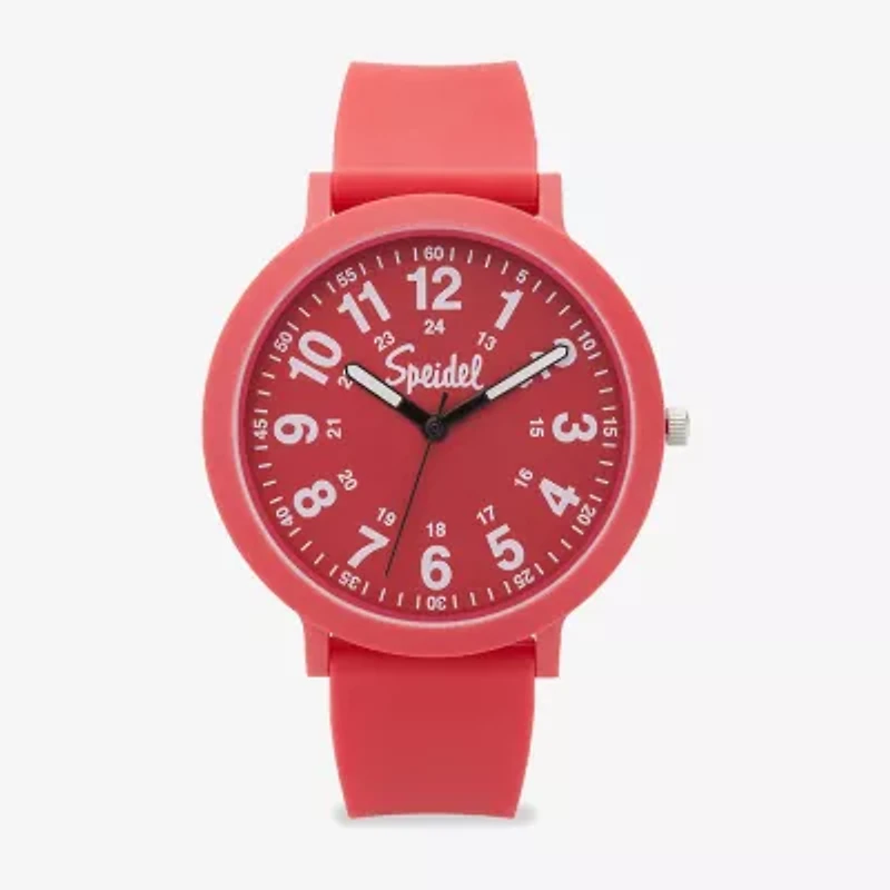 Speidel Color Pop Unisex Adult Red Strap Watch 60910015
