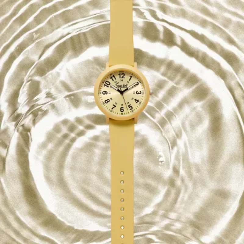 Speidel Color Pop Unisex Adult Yellow Strap Watch 60910025