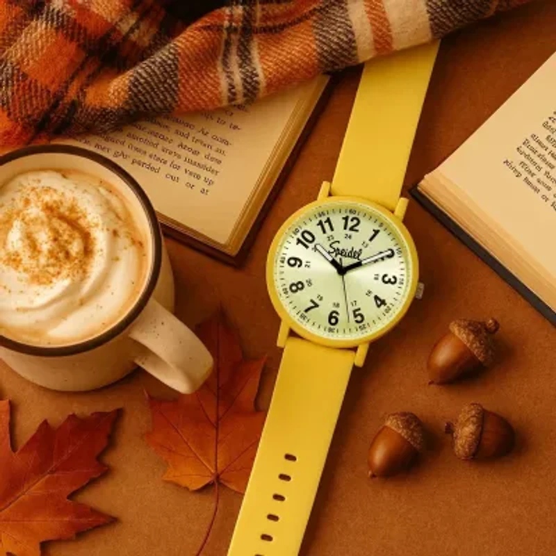 Speidel Color Pop Unisex Adult Yellow Strap Watch 60910025