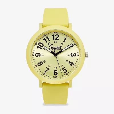 Speidel Color Pop Unisex Adult Yellow Strap Watch 60910025