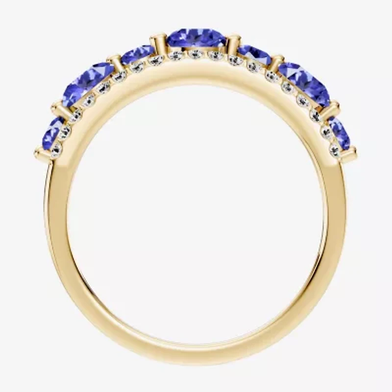 Womens 1/2 CT. T.W. Genuine Blue Tanzanite 10K Gold Round Band