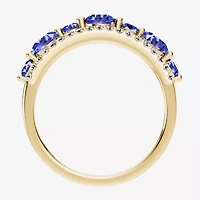 Womens 1/2 CT. T.W. Genuine Blue Tanzanite 10K Gold Round Band