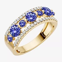 Womens 1/2 CT. T.W. Genuine Blue Tanzanite 10K Gold Round Band