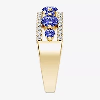 Womens 1/2 CT. T.W. Genuine Blue Tanzanite 10K Gold Round Band