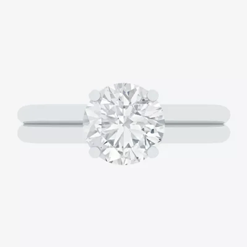 (F / Vs2) Womens 2 CT. T.W. Lab Grown White Diamond 10K Gold Round Solitaire Engagement Ring