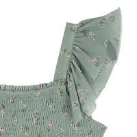 Rare Editions Big Kid Girls Short Sleeve Flutter Maxi Dress