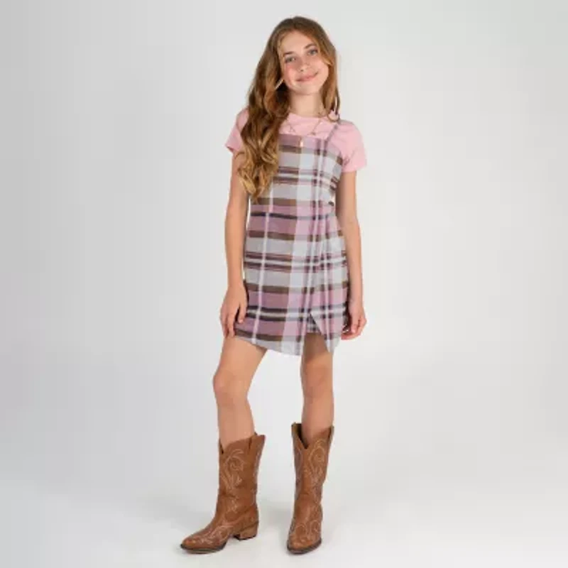 Rare Editions Big Kid Girls Plaid 2-pc. Dress Set