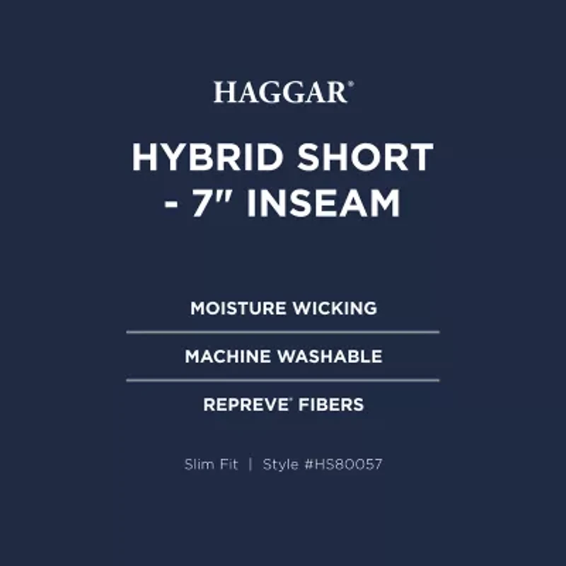 Haggar Mens 7" Moisture Wicking Hybrid Short