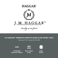 Haggar JMH Tailored Prince Of Wales Mens Plaid Modern Fit Sport Coat