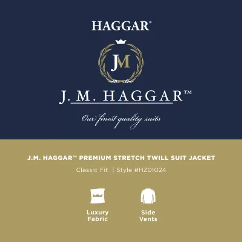 Haggar JMH Mens Classic Fit Plaid Suit Jacket