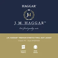 Haggar JMH Mens Classic Fit Plaid Suit Jacket