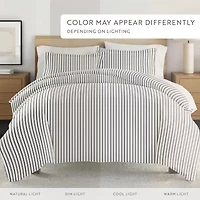 Casual Comfort Premium Ultra Soft Vertical Dreams  Duvet Cover Set