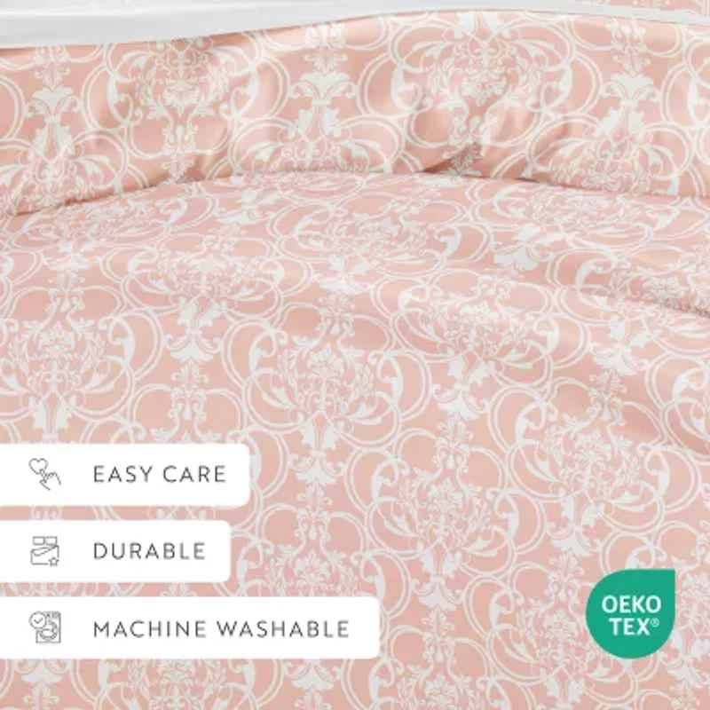 Casual Comfort Romantic Damask Pattern Oversized Duvet Cover Set