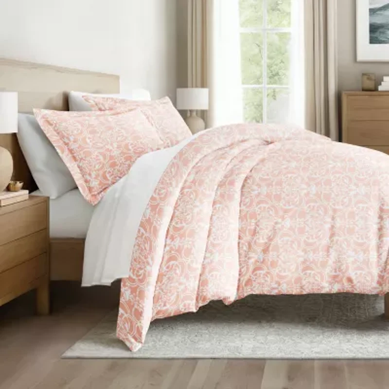 Casual Comfort Romantic Damask Pattern Oversized Duvet Cover Set