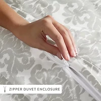 Casual Comfort Soft Damask Pattern Oversized Duvet Cover Set