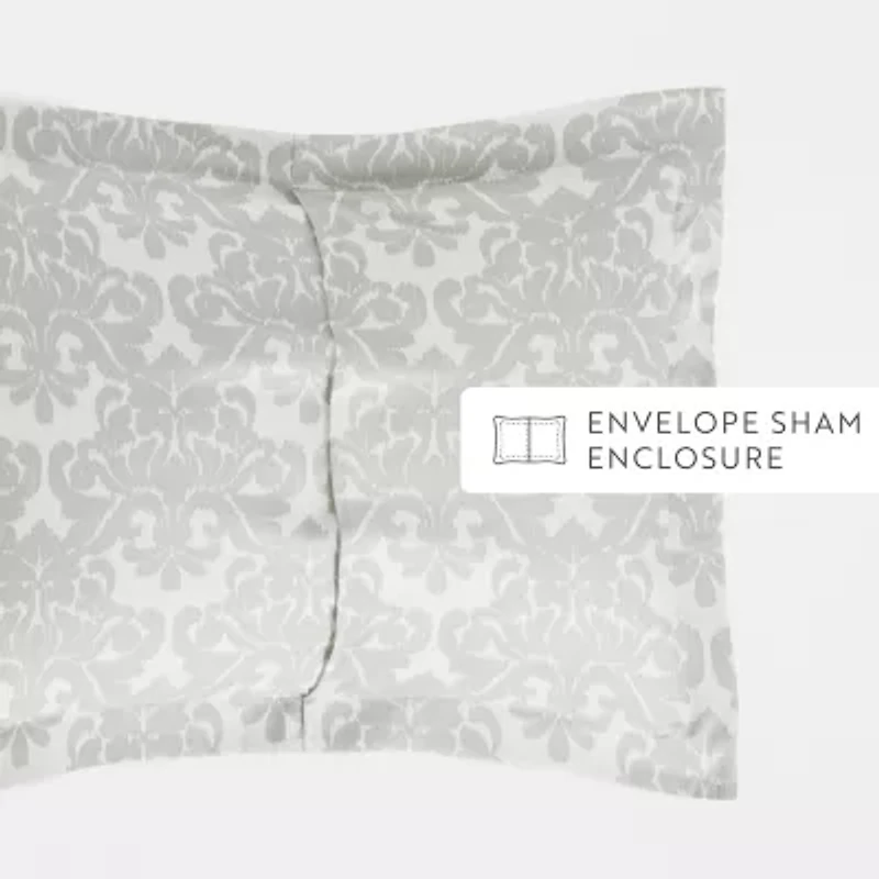 Casual Comfort Soft Damask Pattern Oversized Duvet Cover Set