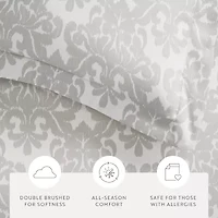 Casual Comfort Soft Damask Pattern Oversized Duvet Cover Set
