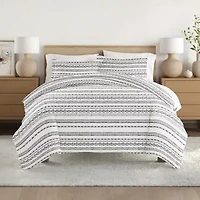 Casual Comfort Geo Threads Pattern Oversized Duvet Cover Set