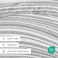 Casual Comfort Geo Threads Pattern Oversized Duvet Cover Set