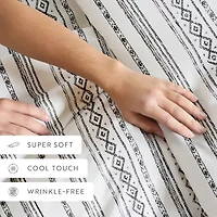 Casual Comfort Geo Threads Pattern Oversized Duvet Cover Set
