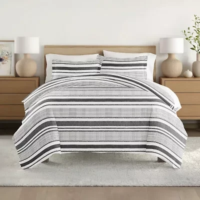 Casual Comfort Vintage Stripe Pattern Oversized Duvet Cover Set