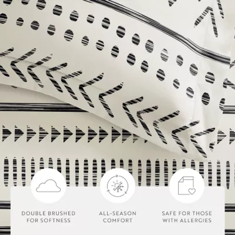 Casual Comfort Arrow Dreams Patterned Duvet Cover Set