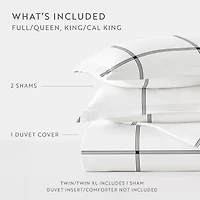 Casual Comfort Grid Patterned Duvet Cover Set