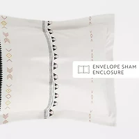Casual Comfort Natural Geo Lines Patterned Duvet Cover Set