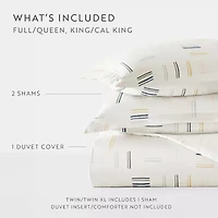 Casual Comfort Geo Dash Patterned Duvet Cover Set