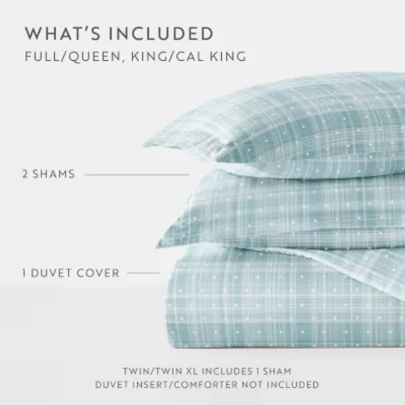 Casual Comfort Premium Ultra Soft Polka Dot Pattern Duvet Cover Set