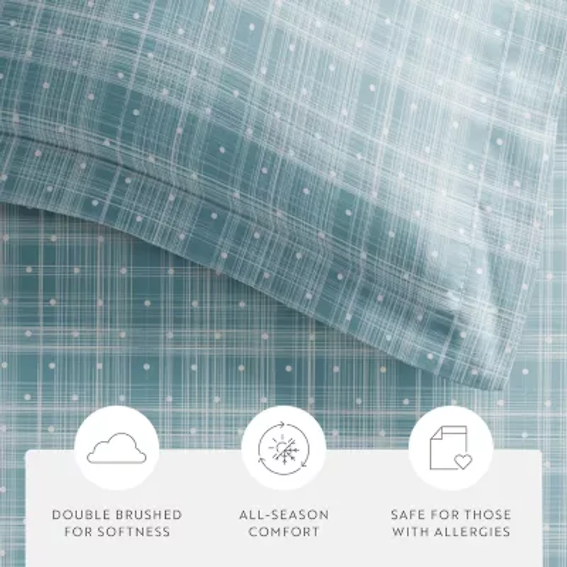 Casual Comfort Premium Ultra Soft Polka Dot Pattern Duvet Cover Set