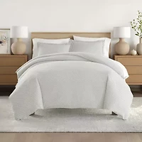 Casual Comfort Premium Ultra Soft Quatrefoil Pattern Duvet Cover Set