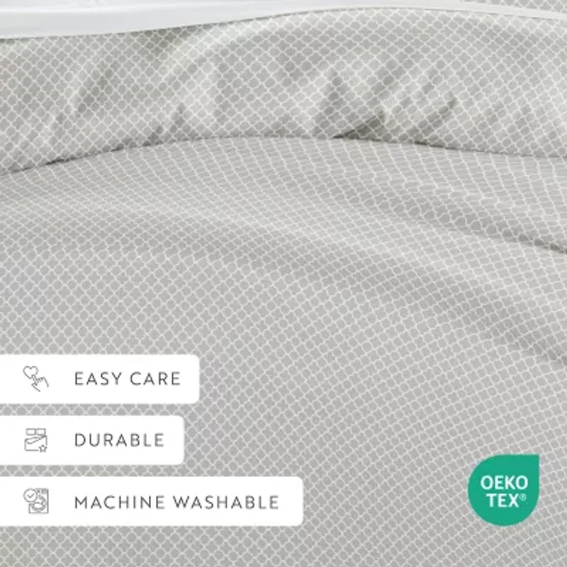 Casual Comfort Premium Ultra Soft Quatrefoil Pattern Duvet Cover Set