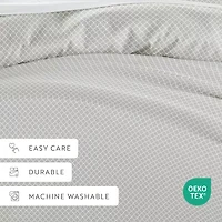 Casual Comfort Premium Ultra Soft Quatrefoil Pattern Duvet Cover Set