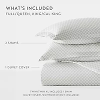 Casual Comfort Premium Ultra Soft Quatrefoil Pattern Duvet Cover Set